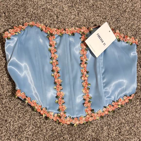 NWT Forever 21 Strapless Corset Top - Picture 1 of 3